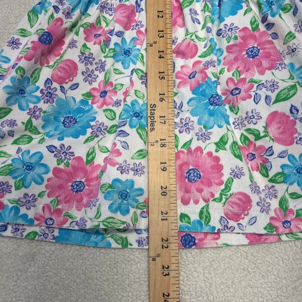Vintage OshKosh B'Gosh Dress Girls 5 Pink Floral Peter Pan Collar Made in USA